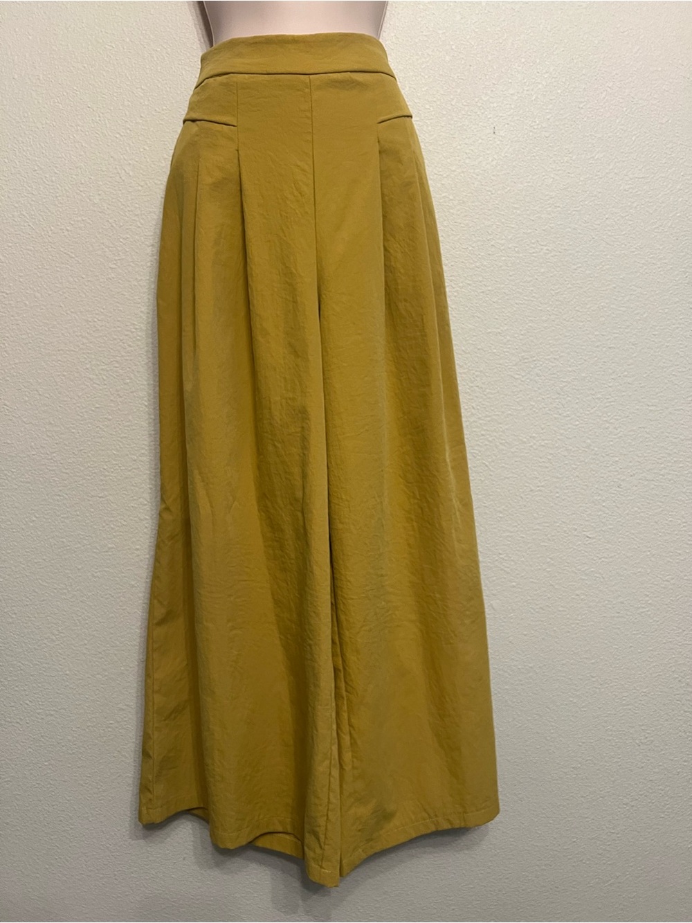 Wide Leg Women's Pants in Mustard Yellow